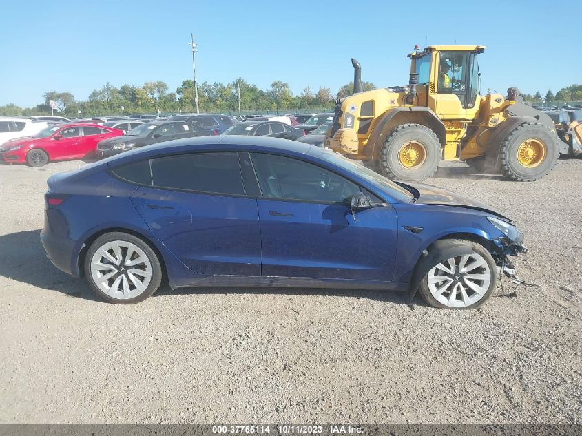 2022 Tesla Model 3 Long Range Dual Motor All-Wheel Drive VIN: 5YJ3E1EB2NF114685 Lot: 37755114