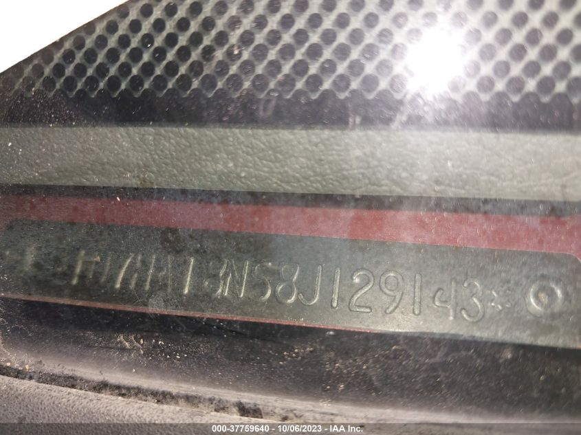 2008 Dodge Ram 1500 Slt VIN: 1D7HA18N58J129143 Lot: 37759640