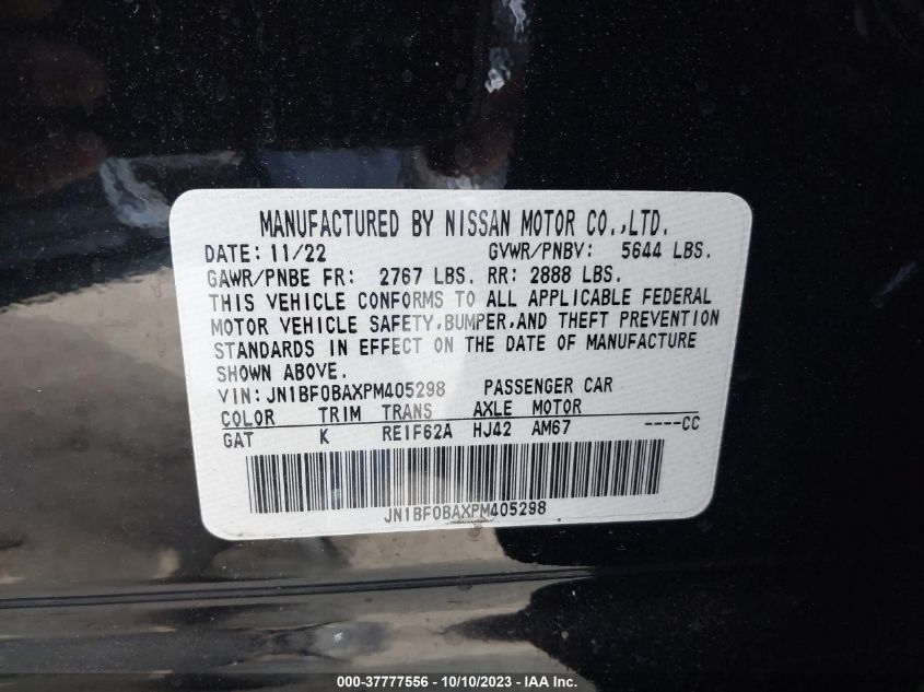 2023 Nissan Ariya Empower+ VIN: JN1BF0BAXPM405298 Lot: 37777556