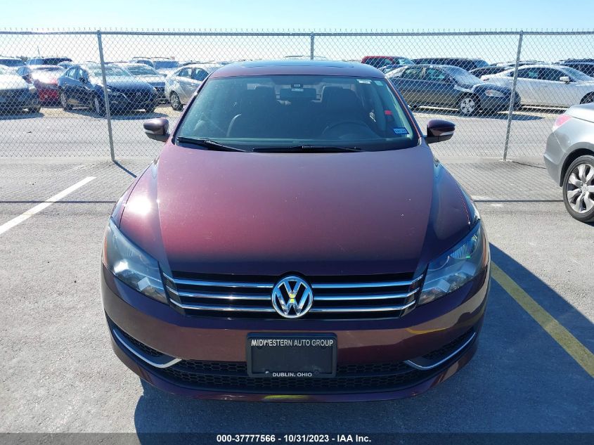 2013 Volkswagen Passat Se W/Sunroof VIN: 1VWBP7A38DC009519 Lot: 37777566