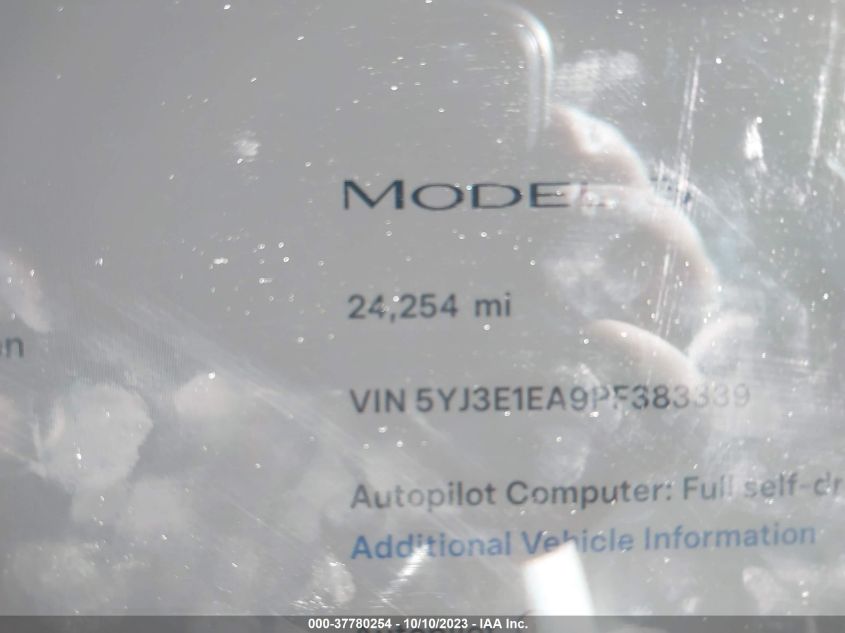 5YJ3E1EA9PF383339 2023 Tesla Model 3