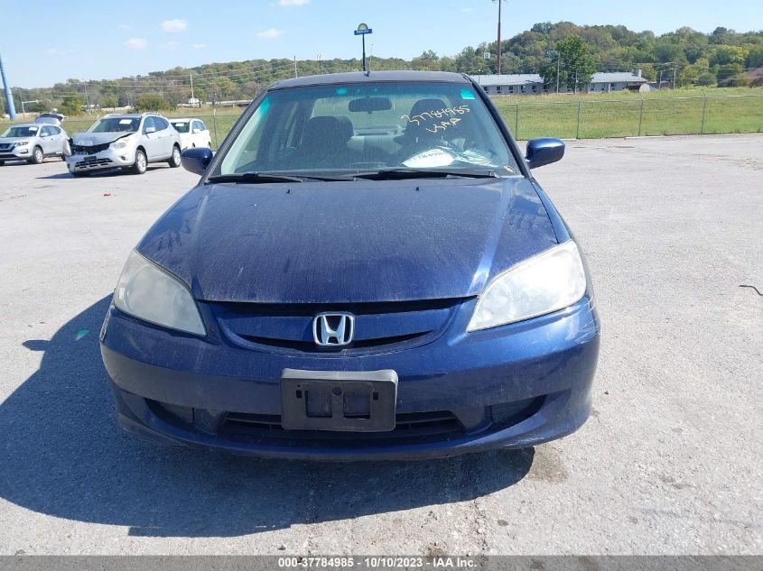 2005 Honda Civic Hybrid VIN: JHMES96605S010537 Lot: 37784985