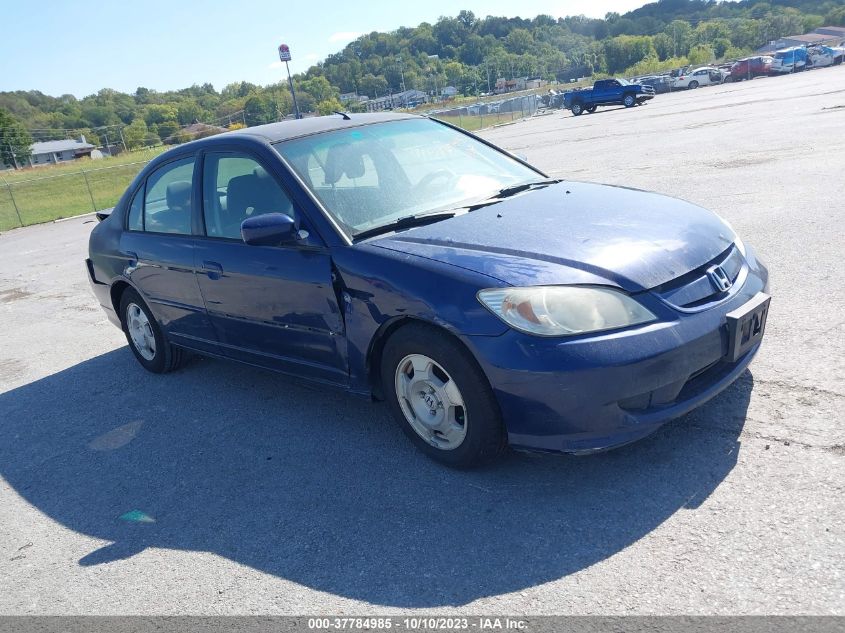 2005 Honda Civic Hybrid VIN: JHMES96605S010537 Lot: 37784985