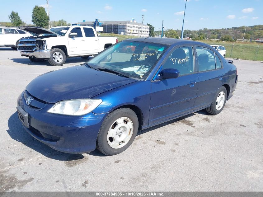 2005 Honda Civic Hybrid VIN: JHMES96605S010537 Lot: 37784985