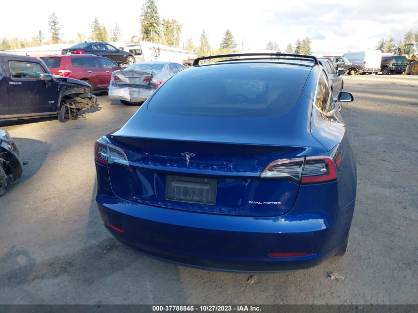 2019 Tesla Model 3 Long Range/Performance VIN: 5YJ3E1EB3KF497936 Lot: 37788845