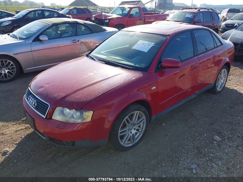 2003 Audi A4 1.8T VIN: WAULC68E23A331360 Lot: 37793794