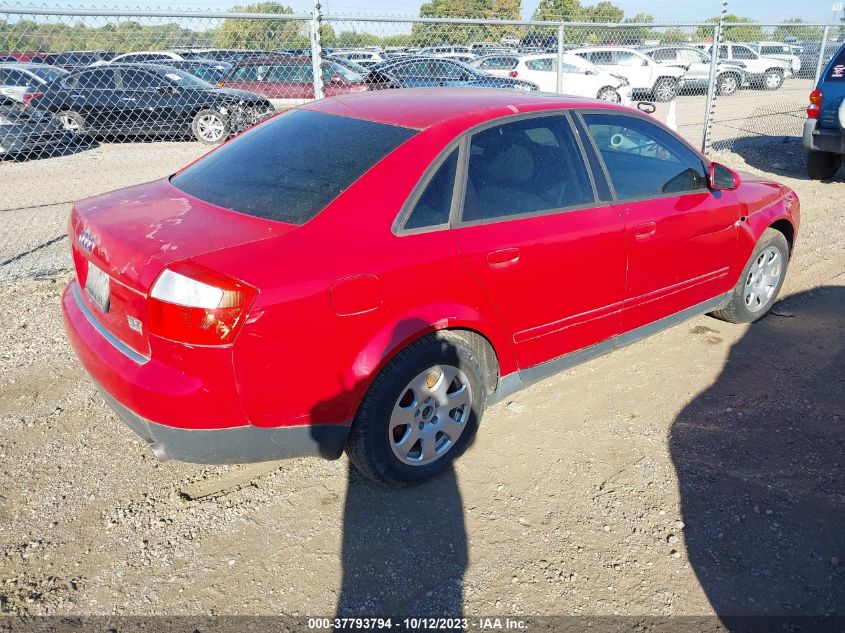 2003 Audi A4 1.8T VIN: WAULC68E23A331360 Lot: 37793794