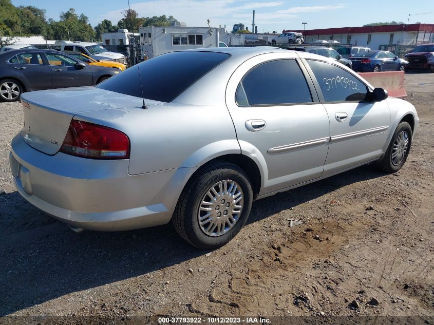 2001 Chrysler Sebring Lx VIN: 1C3EL46U71N515777 Lot: 37793922