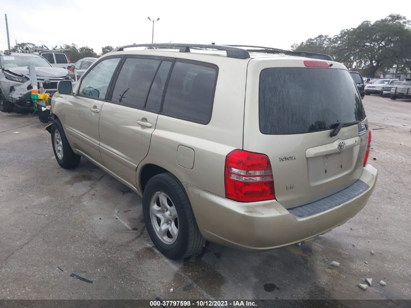 2003 Toyota Highlander Limited/V6 (A4) VIN: JTEGF21A130087536 Lot: 37797598