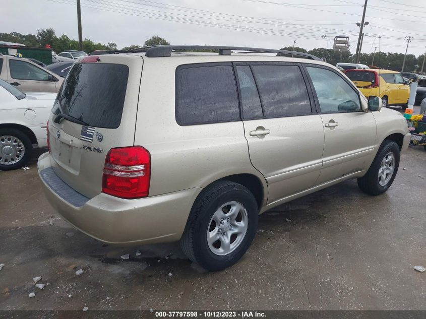 2003 Toyota Highlander Limited/V6 (A4) VIN: JTEGF21A130087536 Lot: 37797598