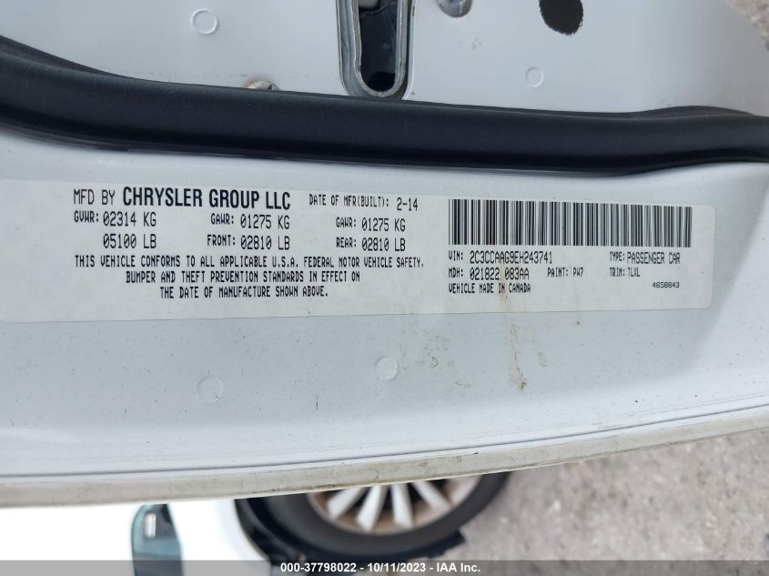 2C3CCAAG9EH243741 2014 Chrysler 300