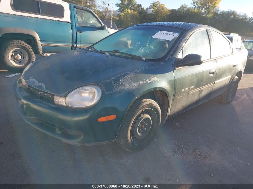 2000 Dodge Neon Highline VIN: 1B3ES46C4YD671301 Lot: 37800968