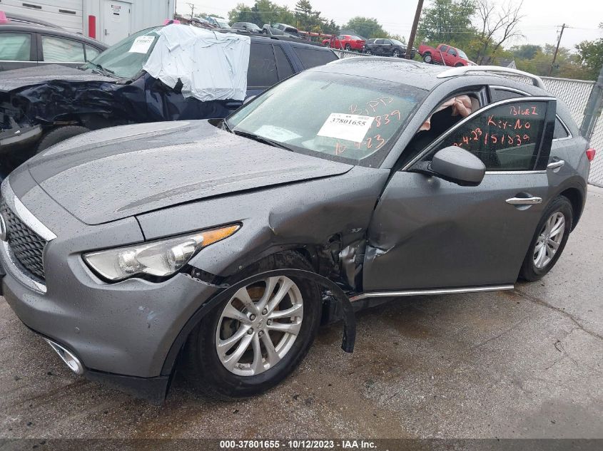 2017 Infiniti Qx70 VIN: JN8CS1MU7HM141697 Lot: 37801655