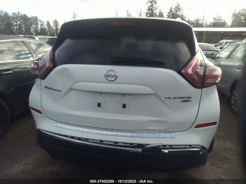 2015 Nissan Murano Platinum VIN: 5N1AZ2MH7FN244290 Lot: 37802280