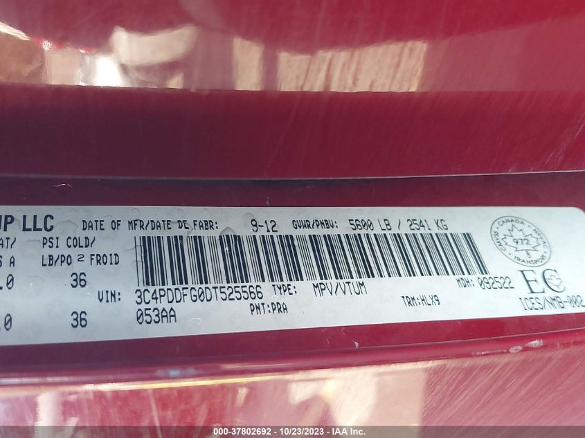 3C4PDDFG0DT525566 2013 Dodge Journey R/T