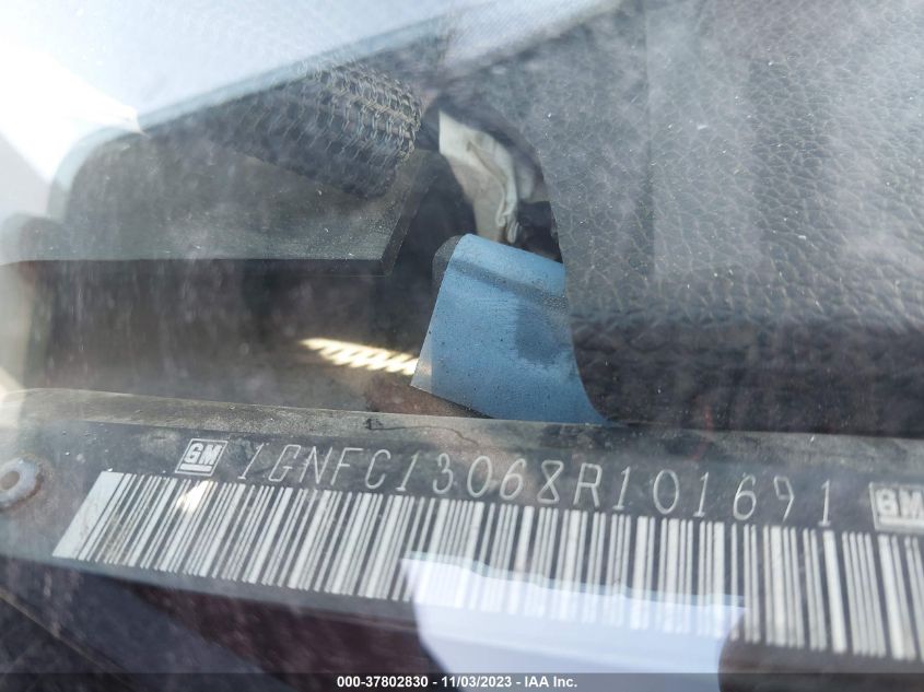 2008 Chevrolet Tahoe Lt W/1Lt VIN: 1GNFC13068R101691 Lot: 37802830