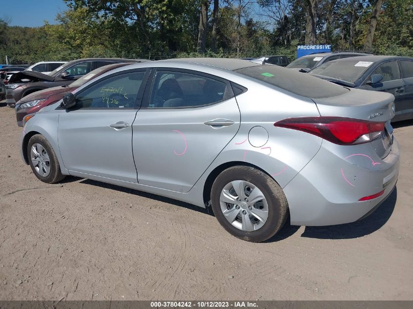 KMHDH4AE5GU517014 2016 Hyundai Elantra Se