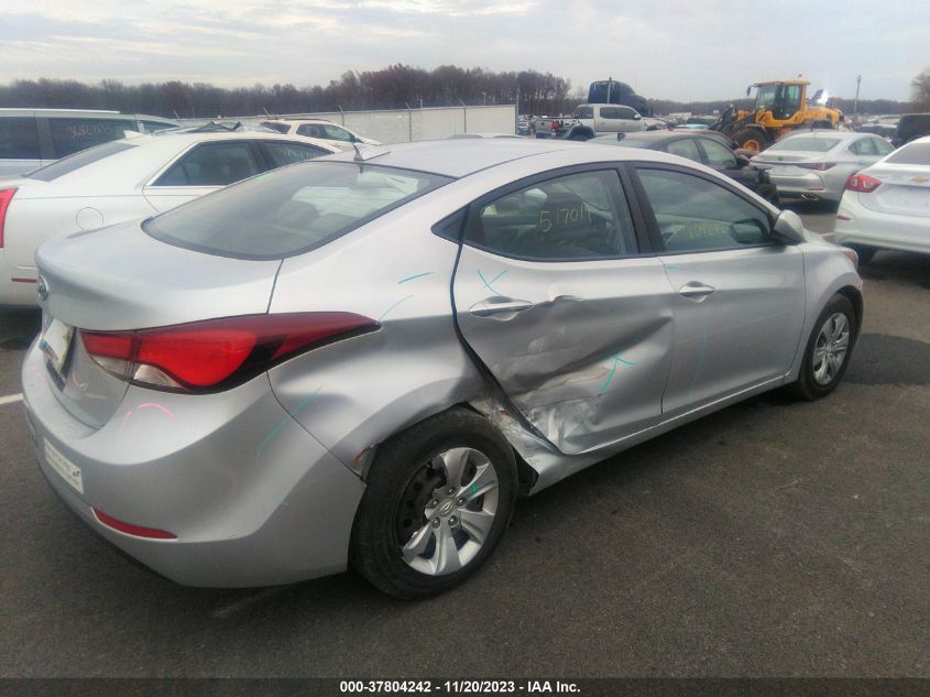 2016 Hyundai Elantra Se VIN: KMHDH4AE5GU517014 Lot: 37804242