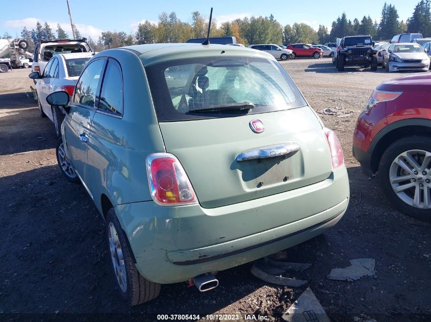 2013 Fiat 500 Pop VIN: 3C3CFFAR3DT754874 Lot: 37805434