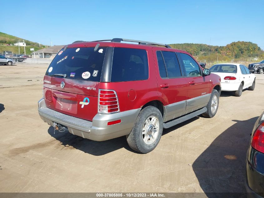 2002 Mercury Mountaineer VIN: 4M2ZU86W42UJ31797 Lot: 37805805