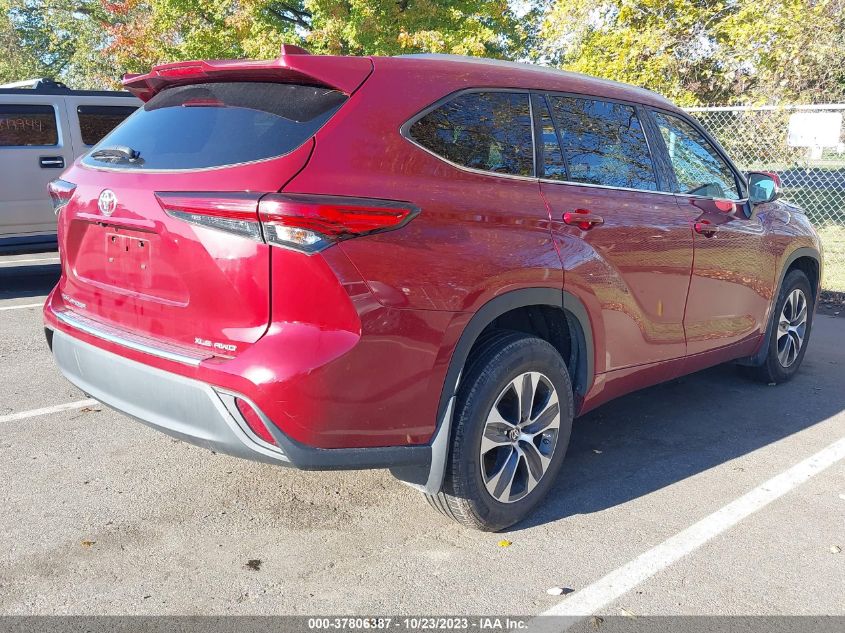 2020 Toyota Highlander Xle VIN: 5TDGZRBH3LS050579 Lot: 37806387