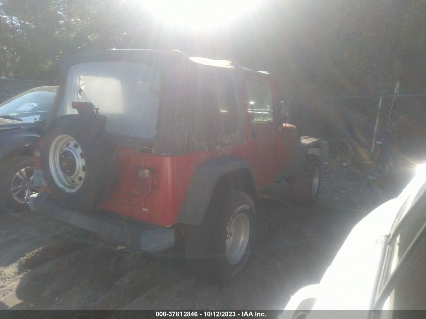 2000 Jeep Wrangler Se VIN: 1J4FA29P5YP704422 Lot: 37812846