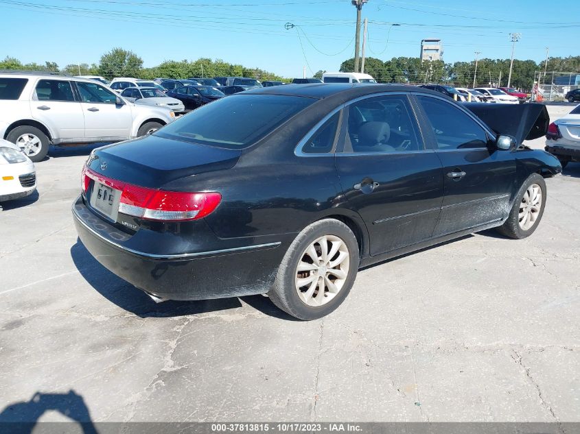 2006 Hyundai Azera Se/Limited VIN: KMHFC46F86A044105 Lot: 37813815