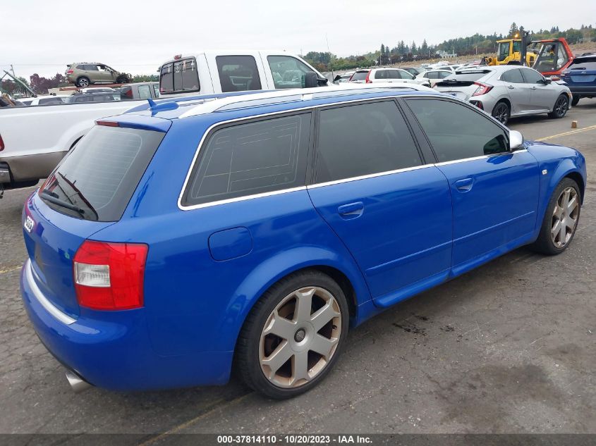 2005 Audi S4 4.2 Avant VIN: WAUXL68E75A017921 Lot: 37814110