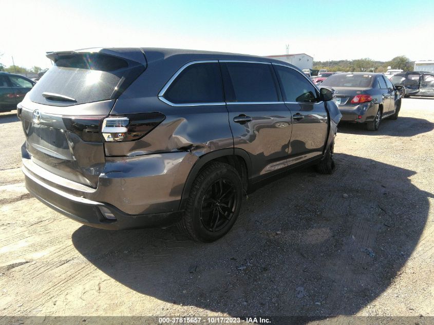 2019 Toyota Highlander Le VIN: 5TDZARFH6KS055719 Lot: 37815657