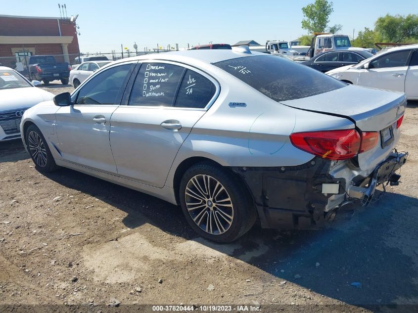 2019 BMW 530E Iperformance VIN: WBAJA9C58KB393408 Lot: 37820444