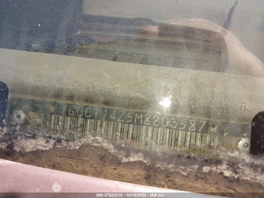 1991 Chevrolet S Truck S10 VIN: 1GCCT14Z5M8203587 Lot: 37822210