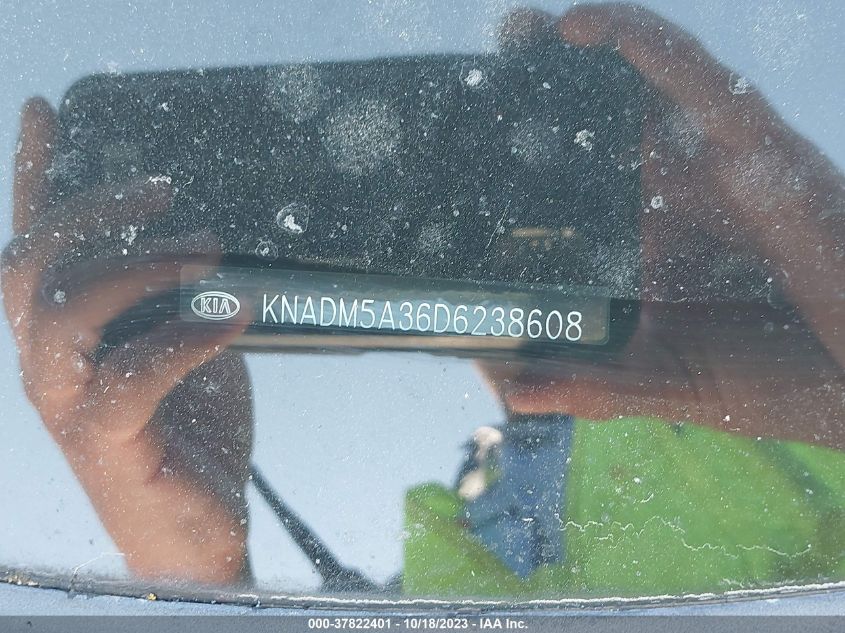 2013 Kia Rio Lx VIN: KNADM5A36D6238608 Lot: 37822401