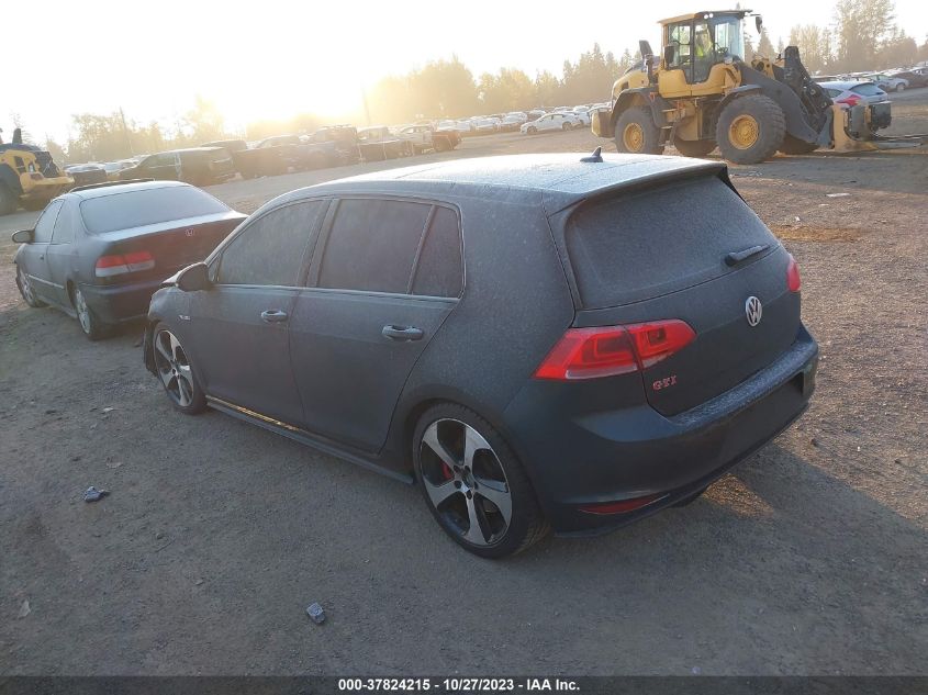 2017 Volkswagen Golf Gti S/Se/Autobahn/Sport VIN: 3VW447AU9HM068206 Lot: 37824215