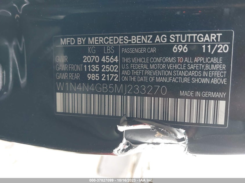 2021 MERCEDES-BENZ GLA 250 - W1N4N4GB5MJ233270