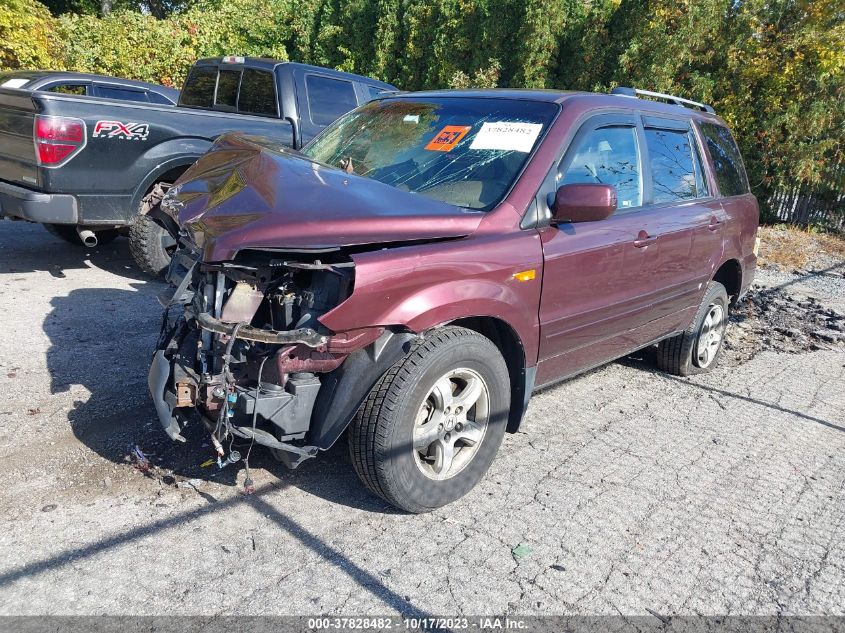 2007 Honda Pilot Ex VIN: 5FNYF184X7B008763 Lot: 37828482