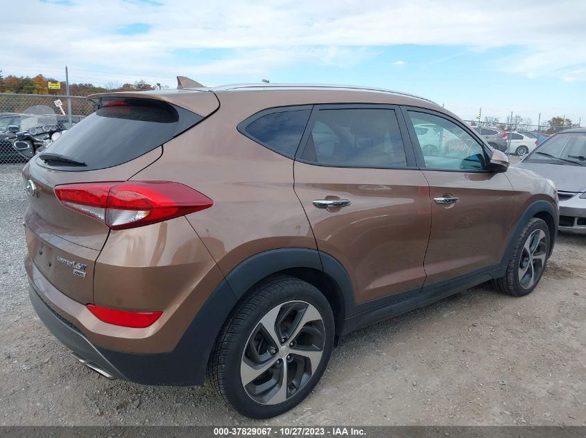 2016 Hyundai Tucson Limited VIN: KM8J3CA28GU023604 Lot: 37829067