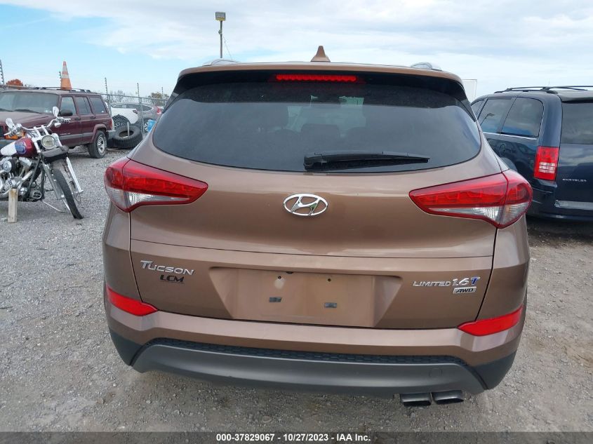 2016 Hyundai Tucson Limited VIN: KM8J3CA28GU023604 Lot: 37829067