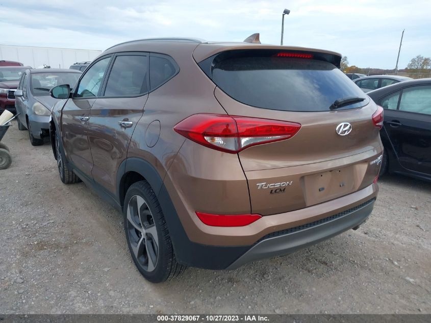 2016 Hyundai Tucson Limited VIN: KM8J3CA28GU023604 Lot: 37829067