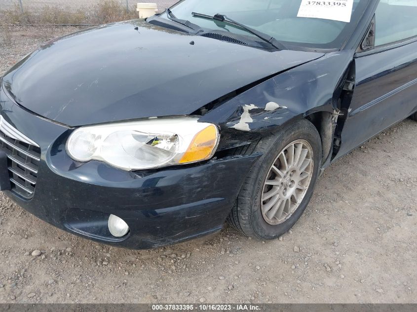 2004 Chrysler Sebring Lxi VIN: 1C3EL55R14N346637 Lot: 37833395