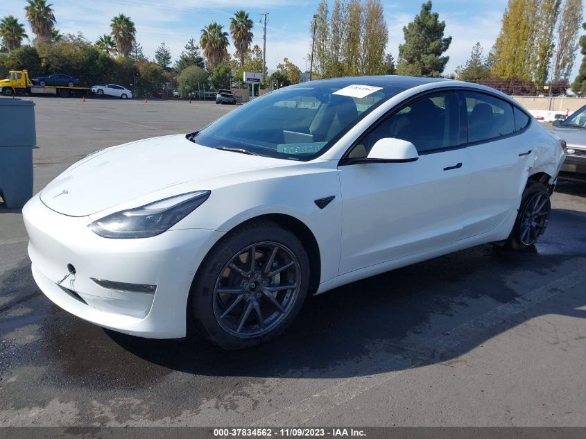 2022 Tesla Model 3 Long Range VIN: 5YJ3E1EB0NF278582 Lot: 37834562