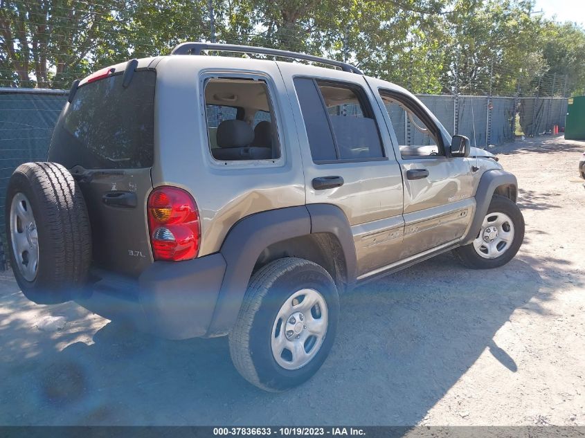 2003 Jeep Liberty Sport VIN: 1J4GK48K93W640774 Lot: 37836633