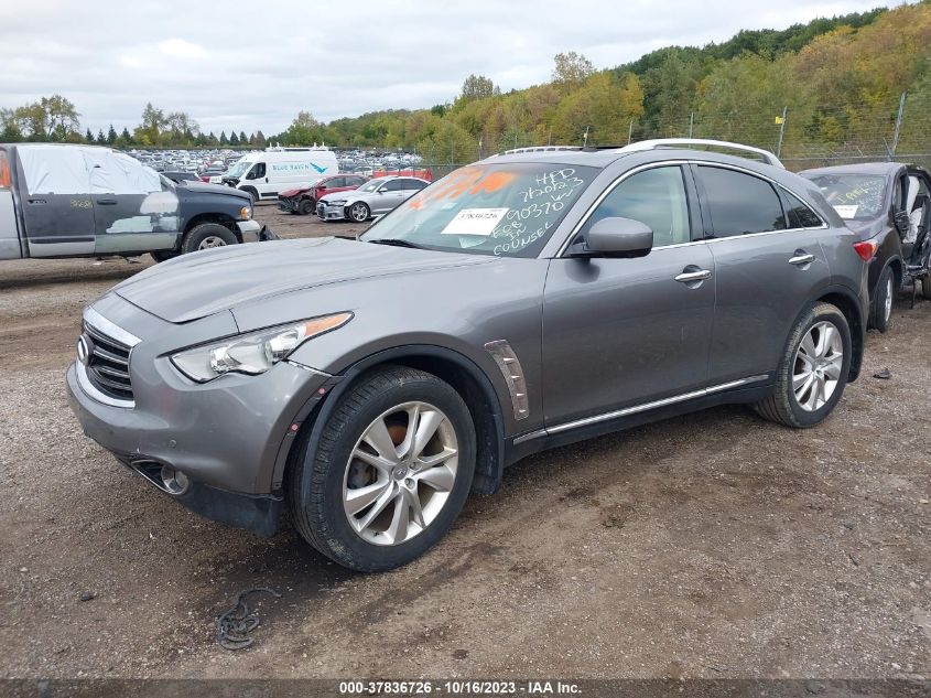 2013 Infiniti Fx37 VIN: JN8CS1MW1DM170995 Lot: 37836726