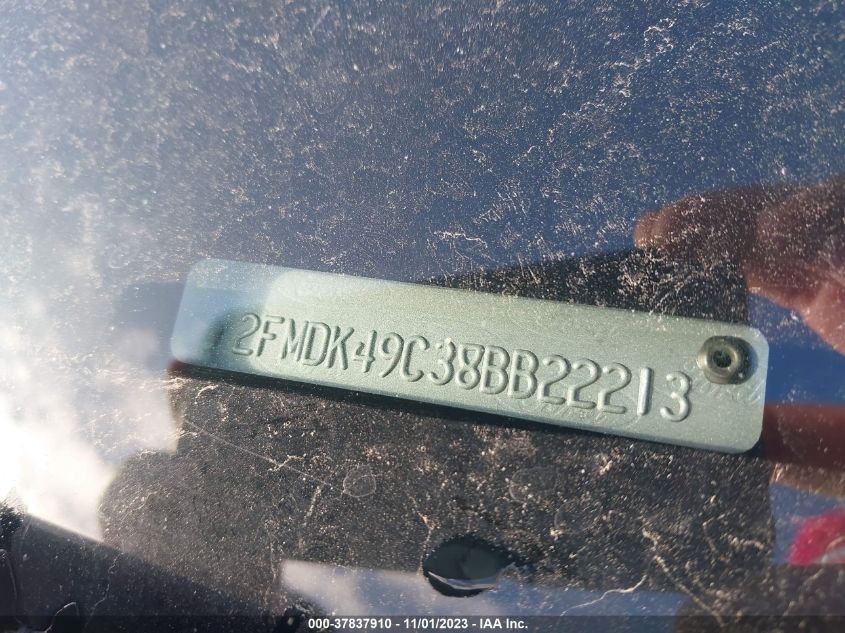2008 Ford Edge Limited VIN: 2FMDK49C38BB22213 Lot: 37837910