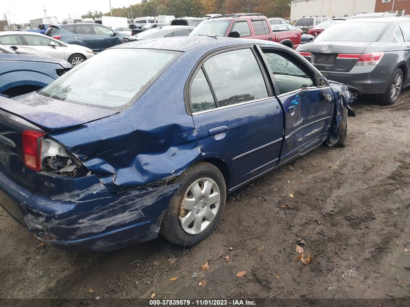 2001 Honda Civic Ex VIN: 1HGES26781L051120 Lot: 37839579