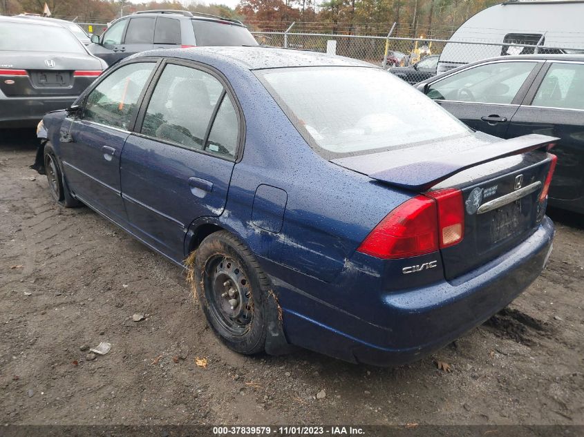 2001 Honda Civic Ex VIN: 1HGES26781L051120 Lot: 37839579