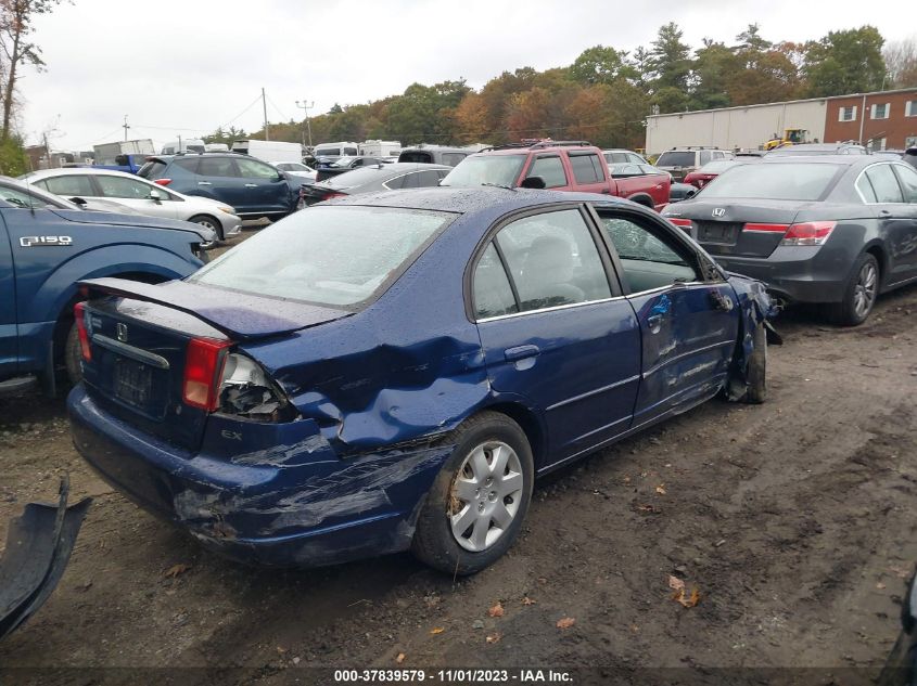 2001 Honda Civic Ex VIN: 1HGES26781L051120 Lot: 37839579