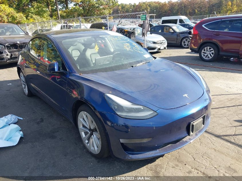 2022 Tesla Model 3 VIN: 5YJ3E1EA1NF191460 Lot: 37841142