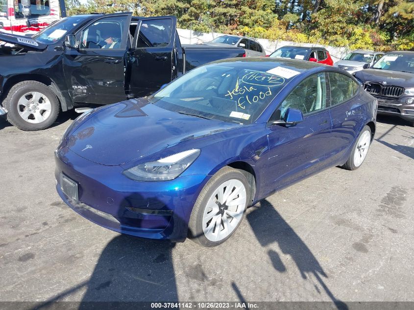 2022 Tesla Model 3 VIN: 5YJ3E1EA1NF191460 Lot: 37841142