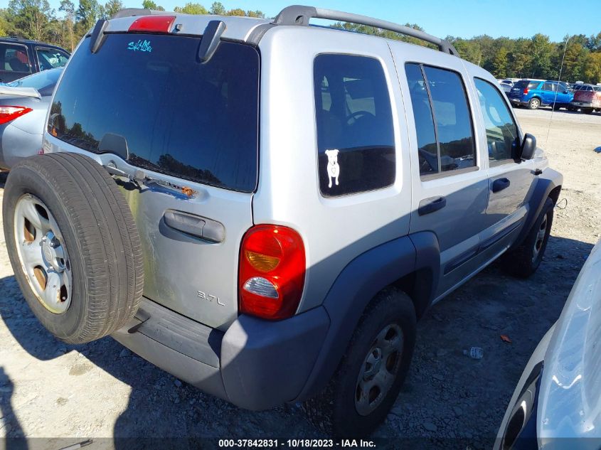 2004 Jeep Liberty Sport VIN: 1J4GK48K44W128244 Lot: 37842831