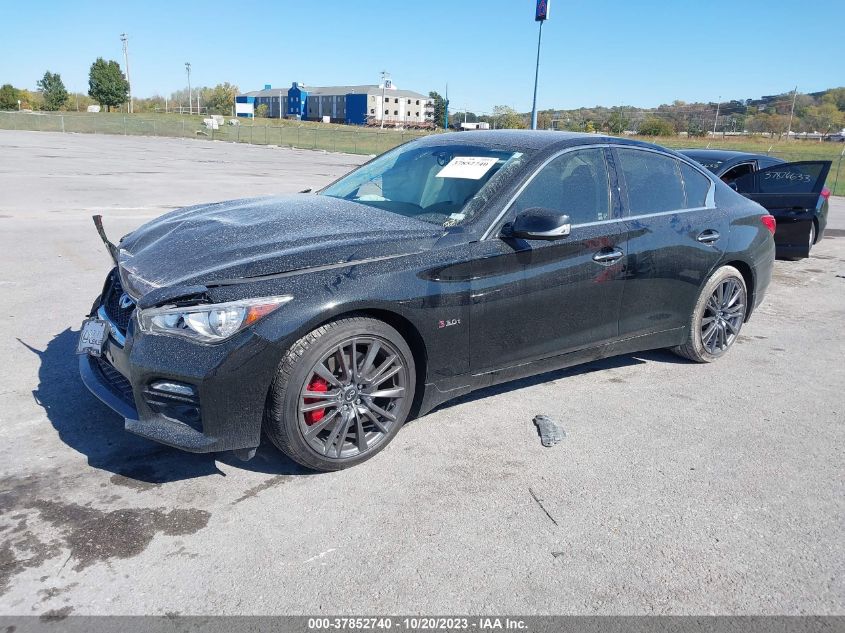 2017 Infiniti Q50 3.0T Red Sport 400 VIN: JN1FV7AR4HM871430 Lot: 37852740